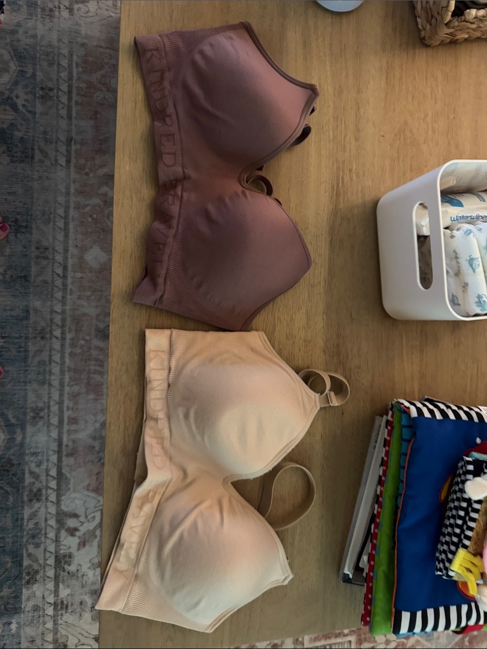 Kindred Bravely Wireless Maternity Nursing Bra - Mauve and Cream